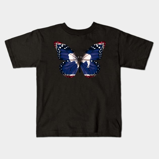 Wyoming Flag Butterfly - Gift for Wyomingite From Wyoming WY Kids T-Shirt by Country Flags